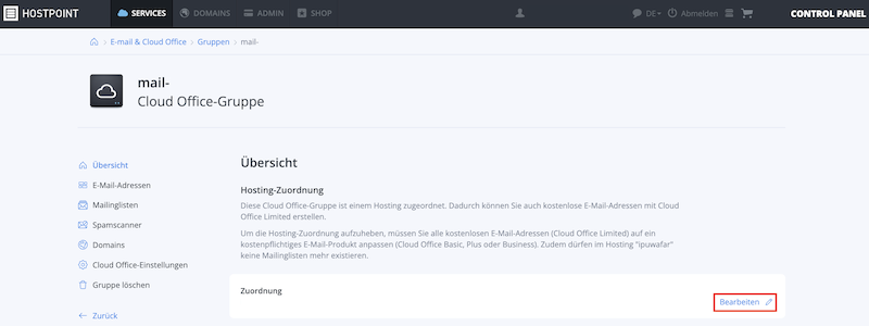 CloudOfficeGruppe von Hosting losen 02 DE