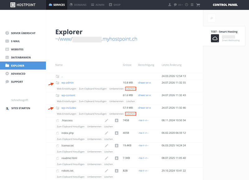 WordPress manuell updaten 01 de