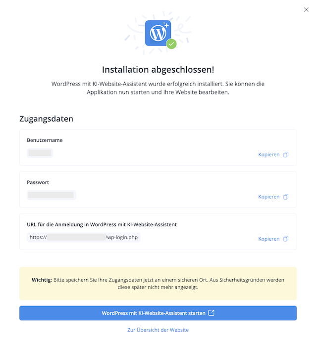 WordPress mit KI installieren 03 de