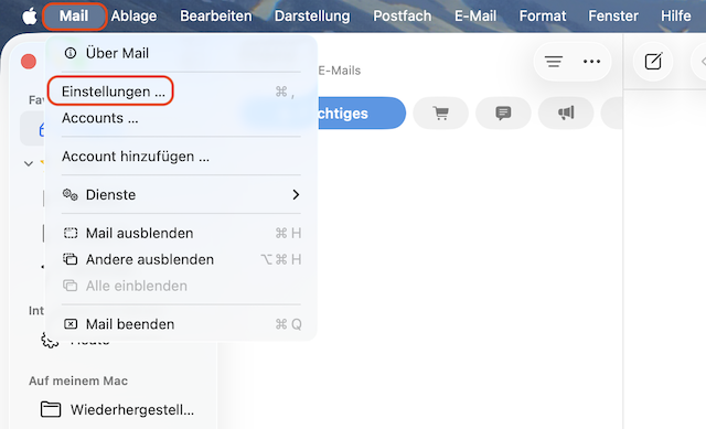 E Mail Konfiguration Apple Mail 07 de