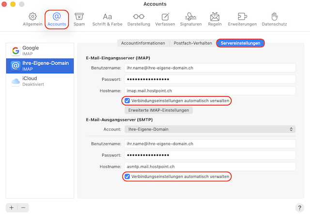 E Mail Konfiguration Apple Mail 07 de