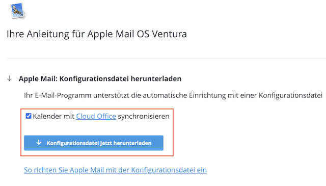 E Mail Assistent Konfigurationsdatei macOSMail de