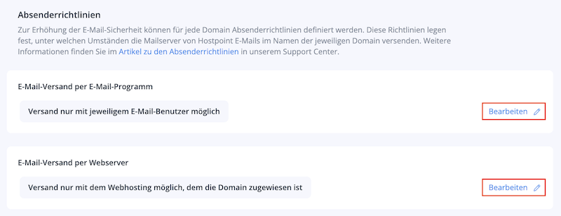 Absenderrichtlinien de