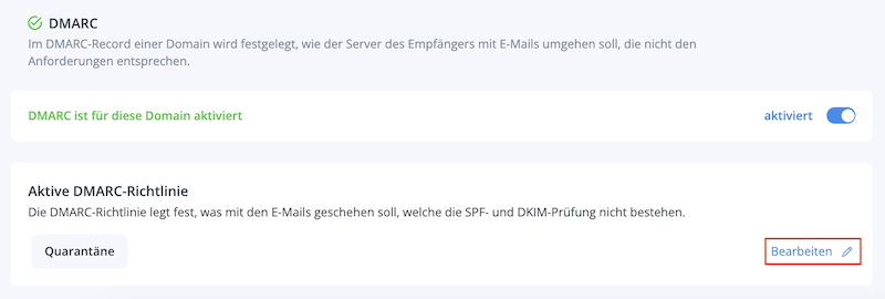 DMARC Richtlinie de