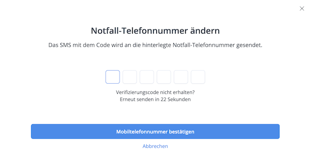 CP Notfall Telefonnummer 03 de