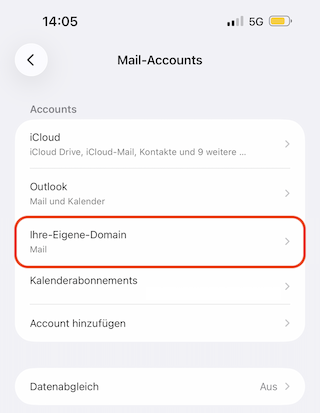 E Mail Konfiguration iPhone 09 de