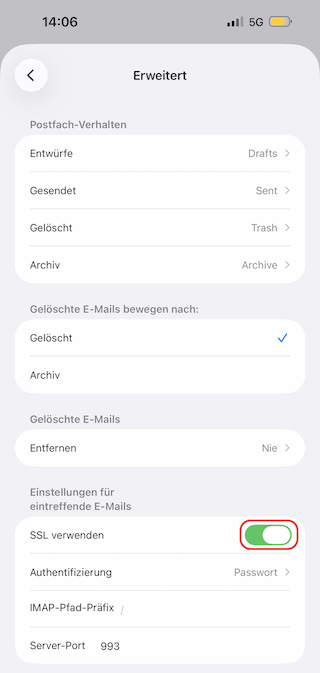 E Mail Konfiguration iPhone 12 de