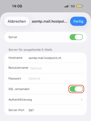 E Mail Konfiguration iPhone 14 de