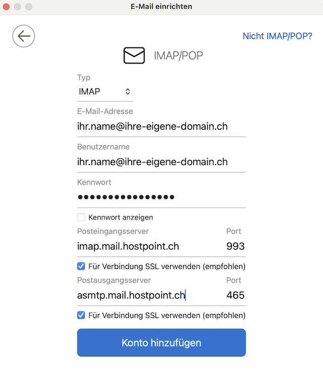 E Mail Konfiguration Outlook fuer Mac klassisch 05 de