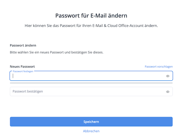 Overlay Passwort aendern de