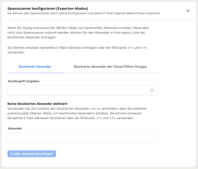 CP Spamscanner blockierte Absender de