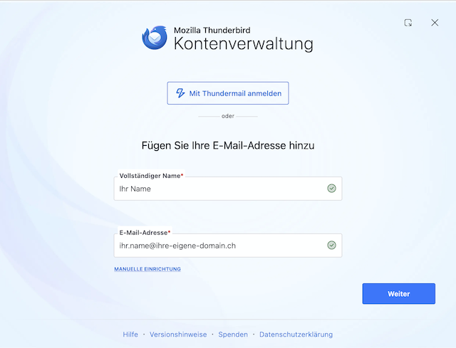 E Mail Konfiguration Thunderbird 02 DE
