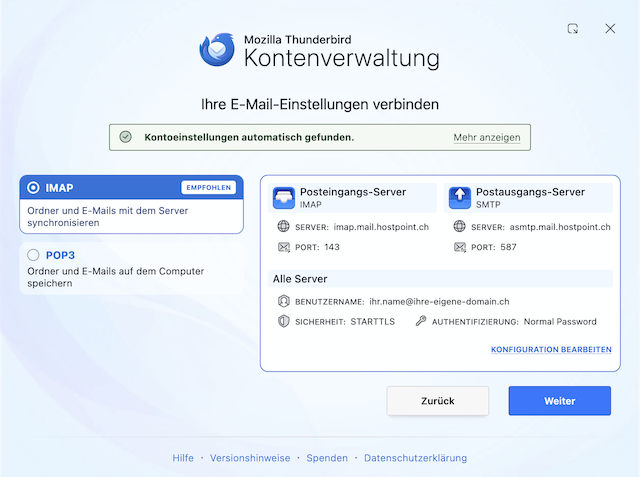 E Mail Konfiguration Thunderbird 03 DE