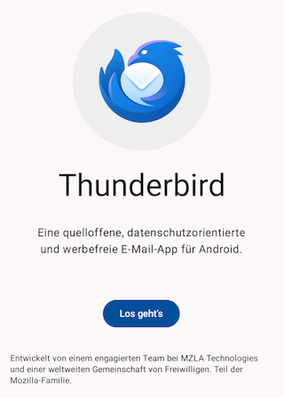 Thunderbird App 01 de