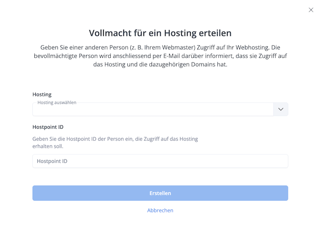 Hosting Vollmacht erstellen 02 de