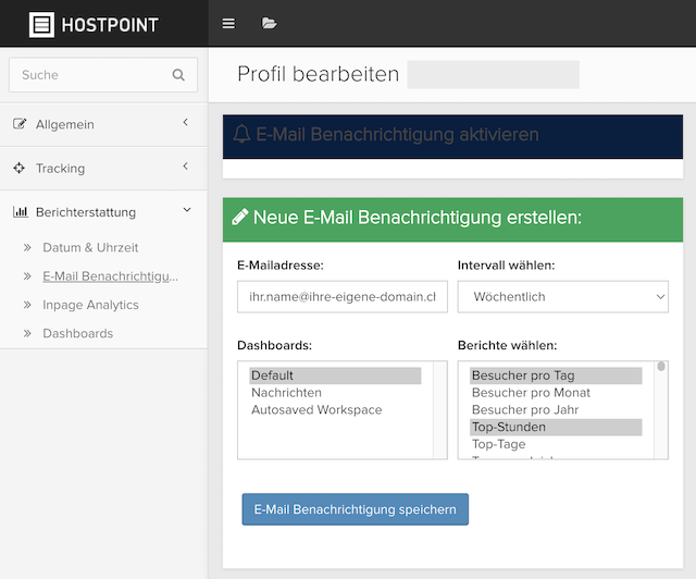 Logaholic EMailBenachrichtigung de
