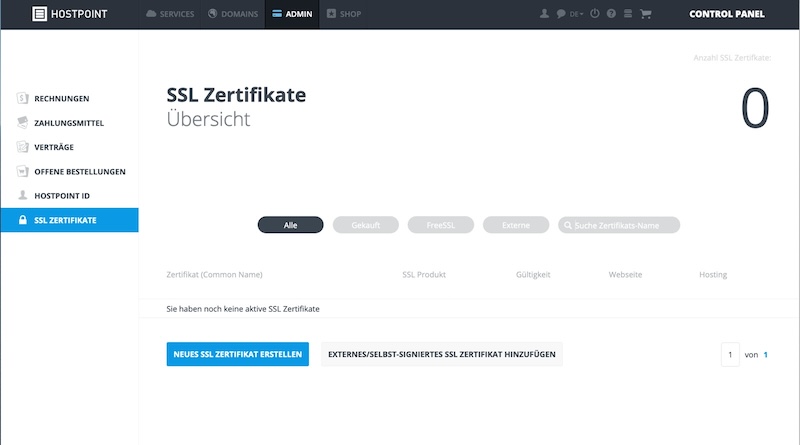 FreeSSL Zertifikat bestellen