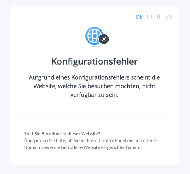 konfigurationsfehler de