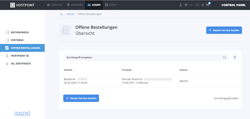 CP Offene Bestellungen de