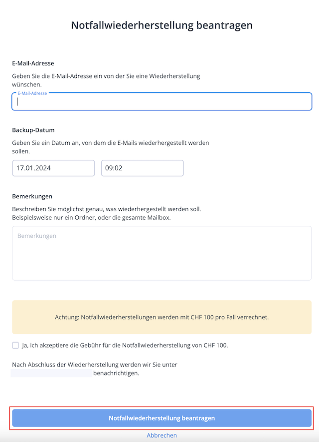 Notfallwiederherstellung E Mail 02 de