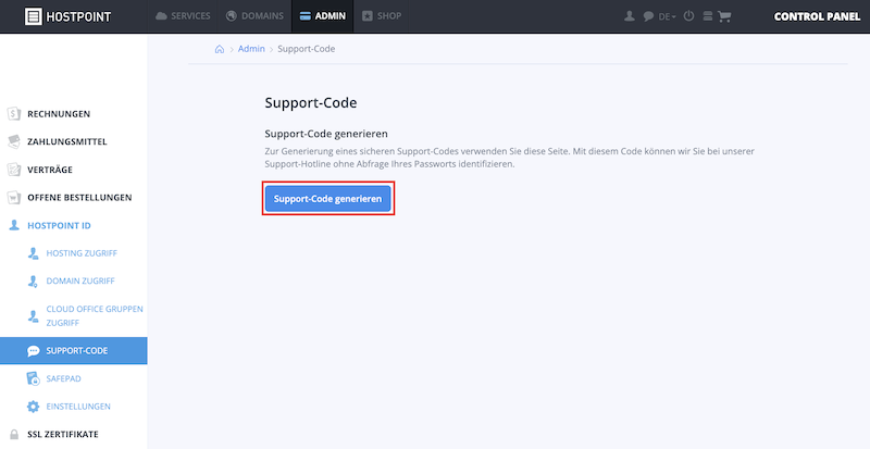 Support Code de