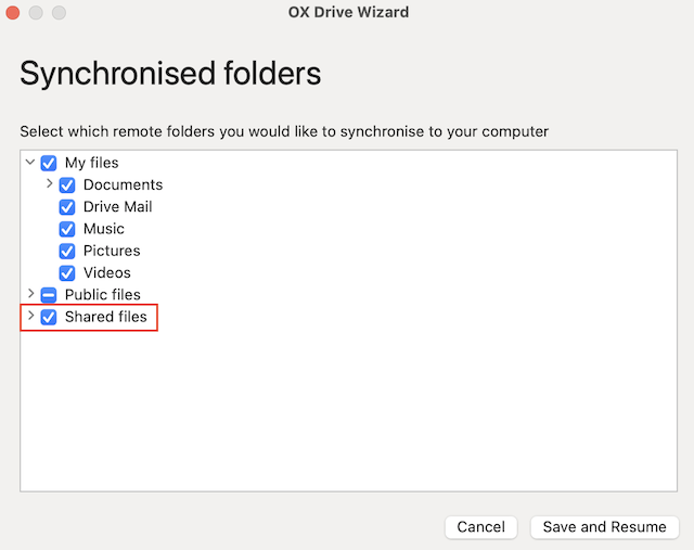 CloudOfficeDrive FreigegebeneOrdner en