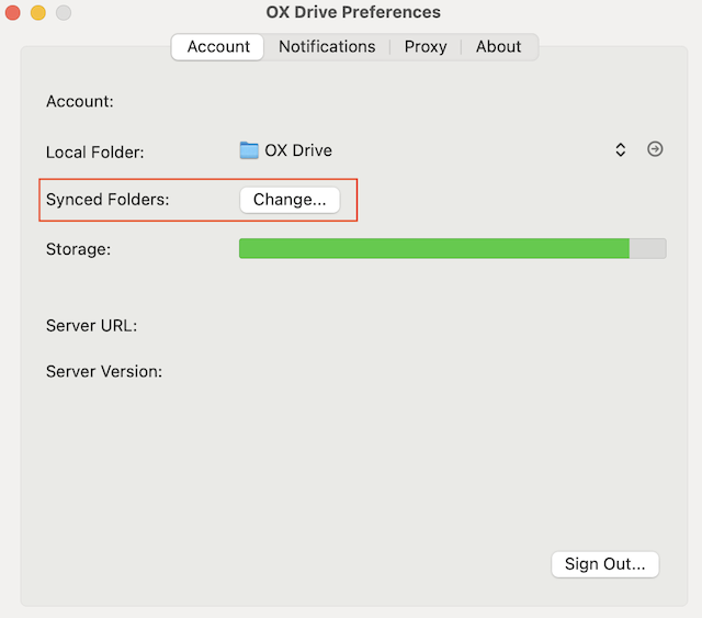 CloudOfficeDrive SynchronisierteOrdner en