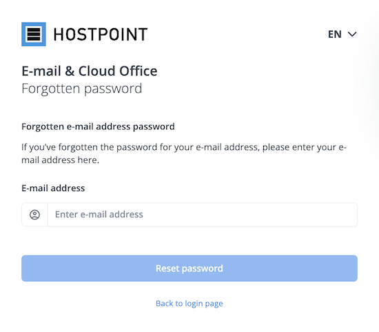 Cloud Office PW vergessen 02 en