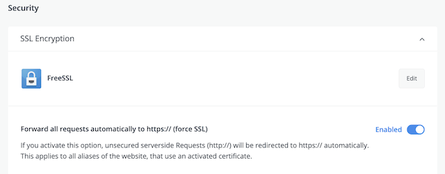 Website SSL forcieren en