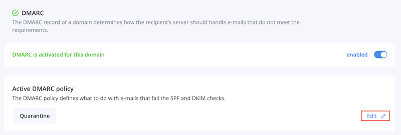 DMARC Richtlinie en