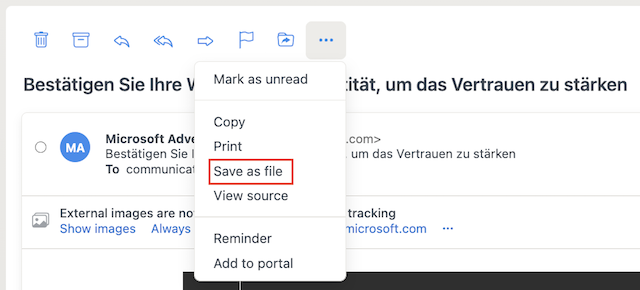 Cloud Office Datei speichern en