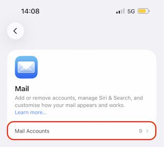 E-Mail configuration for iPhone and iPad