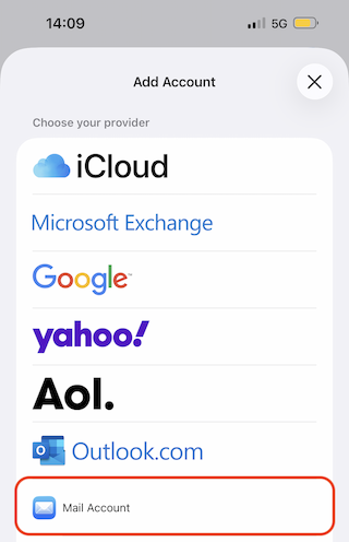 E-Mail configuration for iPhone and iPad