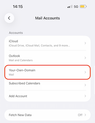 E Mail Konfiguration iPhone 09 en