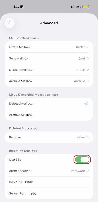 E Mail Konfiguration iPhone 12 en