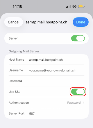 E Mail Konfiguration iPhone 14 en