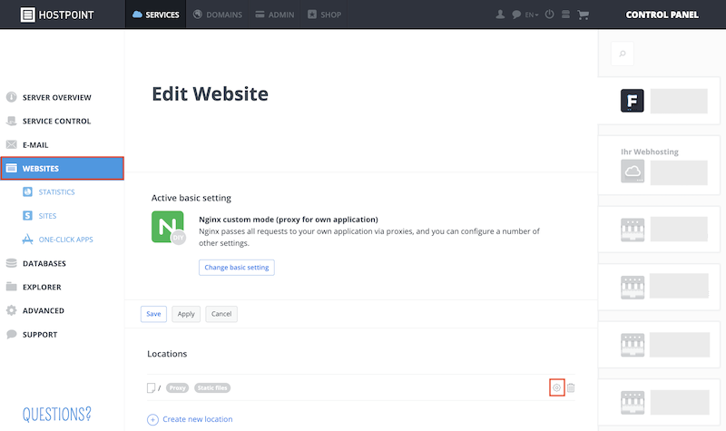 NodeJS Backend Server Adresse 01 en