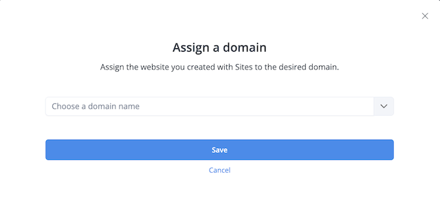 Sites Domain anpassen en