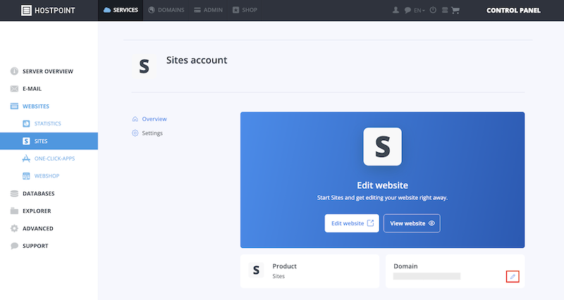Sites Administration en