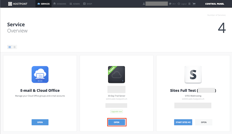 Upgrade Test Webhosting 01 EN