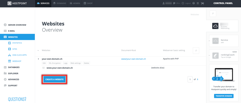 Create a website