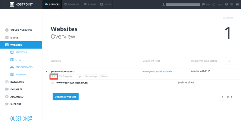 Add website alias