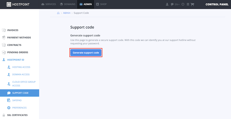 Support Code en