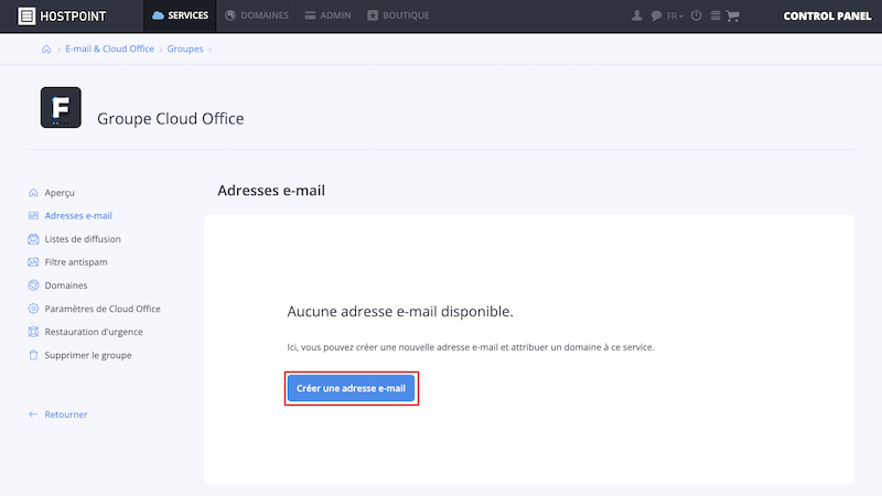 CloudOfficeGruppe E Mail erstellen fr