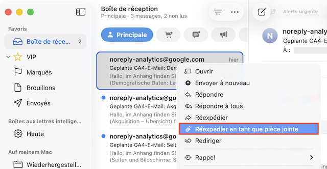 Apple Mail Als Anhang weiterleiten fr