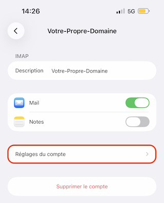 E Mail Konfiguration iPhone 10 fr
