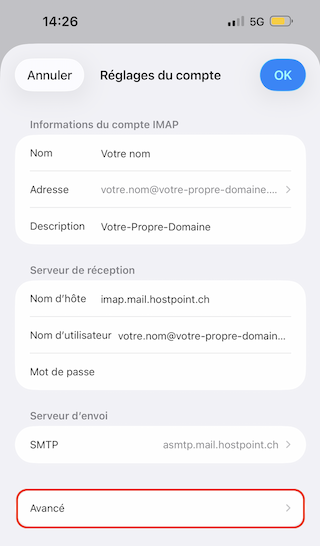 E Mail Konfiguration iPhone 11 fr
