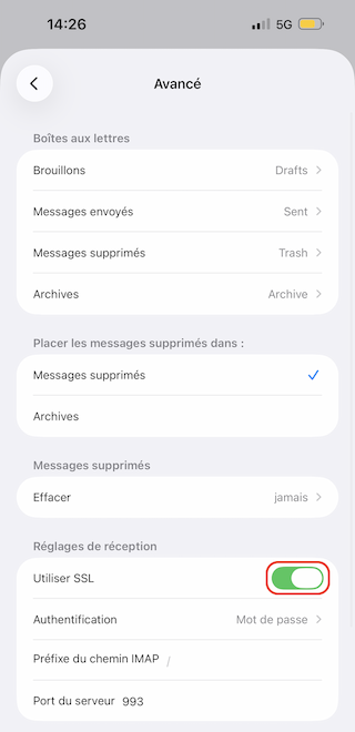 E Mail Konfiguration iPhone 12 fr