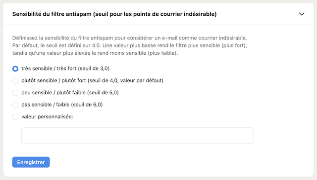 CP Spamscanner Sensibilitat fr