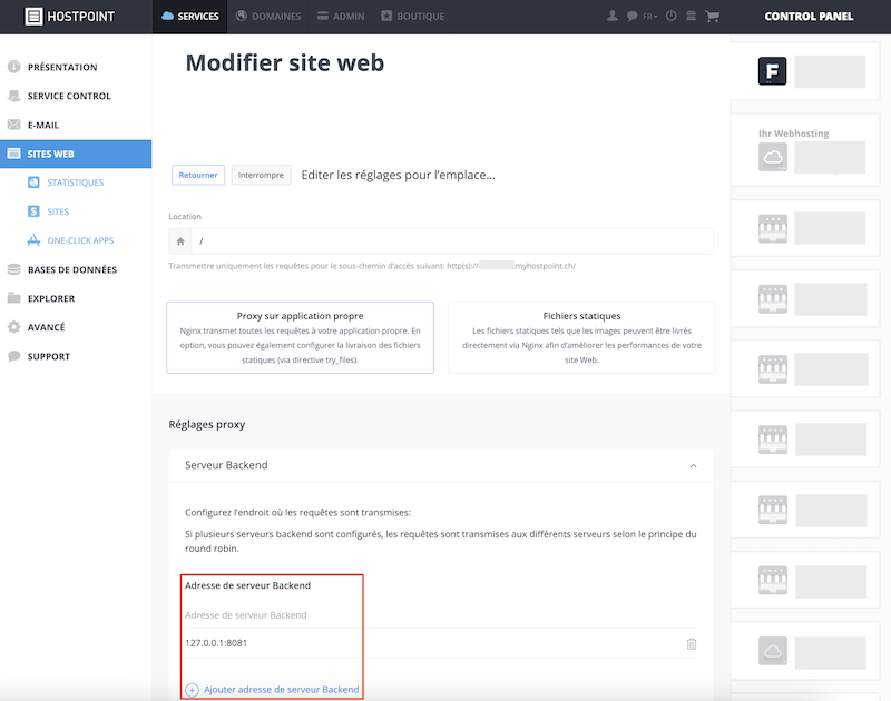 NodeJS Backend Server Adresse 02 fr